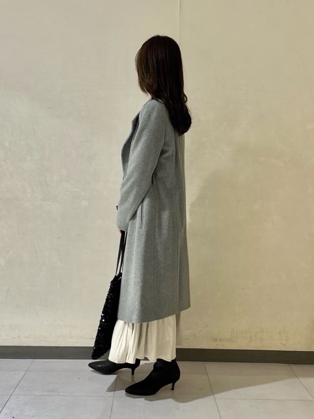 kyokaさんの「UNTITLED｜【日本製／2WAY衿】スタンドカラー ロングコート」を使ったコーディネート