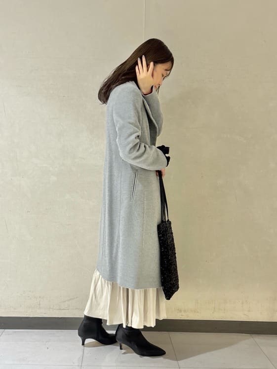 kyokaさんの「UNTITLED｜【日本製／2WAY衿】スタンドカラー ロングコート」を使ったコーディネート