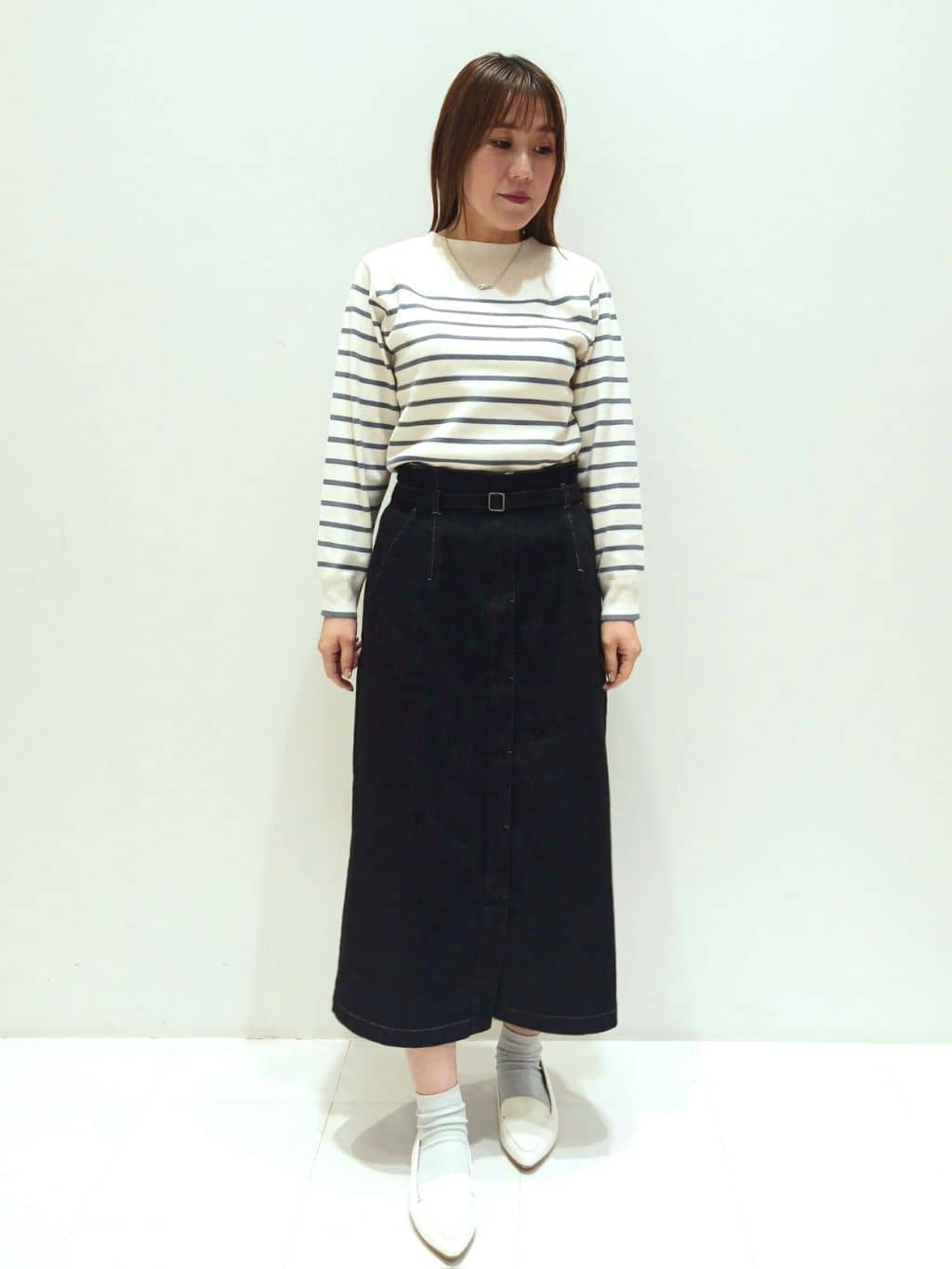 mizueさんの「grove｜◆【洗える】毛玉軽減ニットプルオーバー」を使ったコーディネート