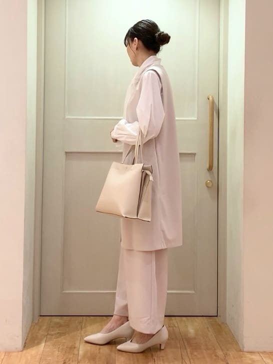 tamuさんの「SHOO･LA･RUE｜◆【洗える/S-3L/セットアップ可】セレモニーや通勤にも カットジョーゼット ジレ」を使ったコーディネート