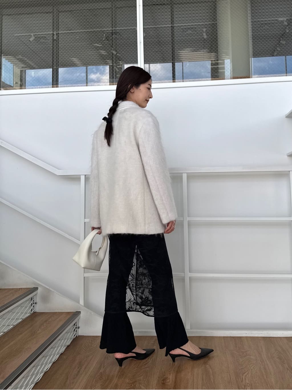 uchi__yamaさんの「CODE A｜shaggy jacket coat」を使ったコーディネート