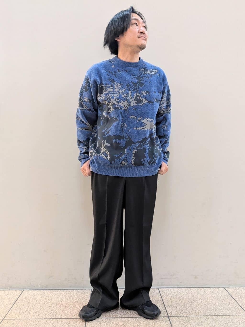 okcさんの「THE SHOP TK｜◆ジャカード モールニット」を使ったコーディネート