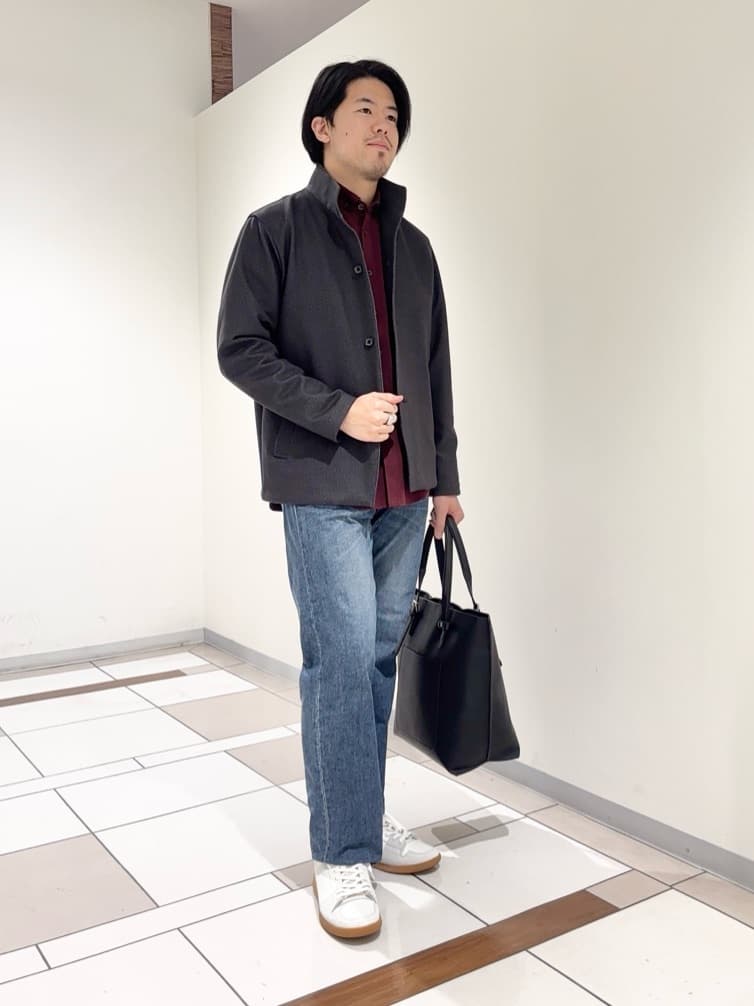 及川さんの「TAKEO KIKUCHI｜【DOWN FABRIC】ダウンファブリック スタンドカラーブルゾン」を使ったコーディネート