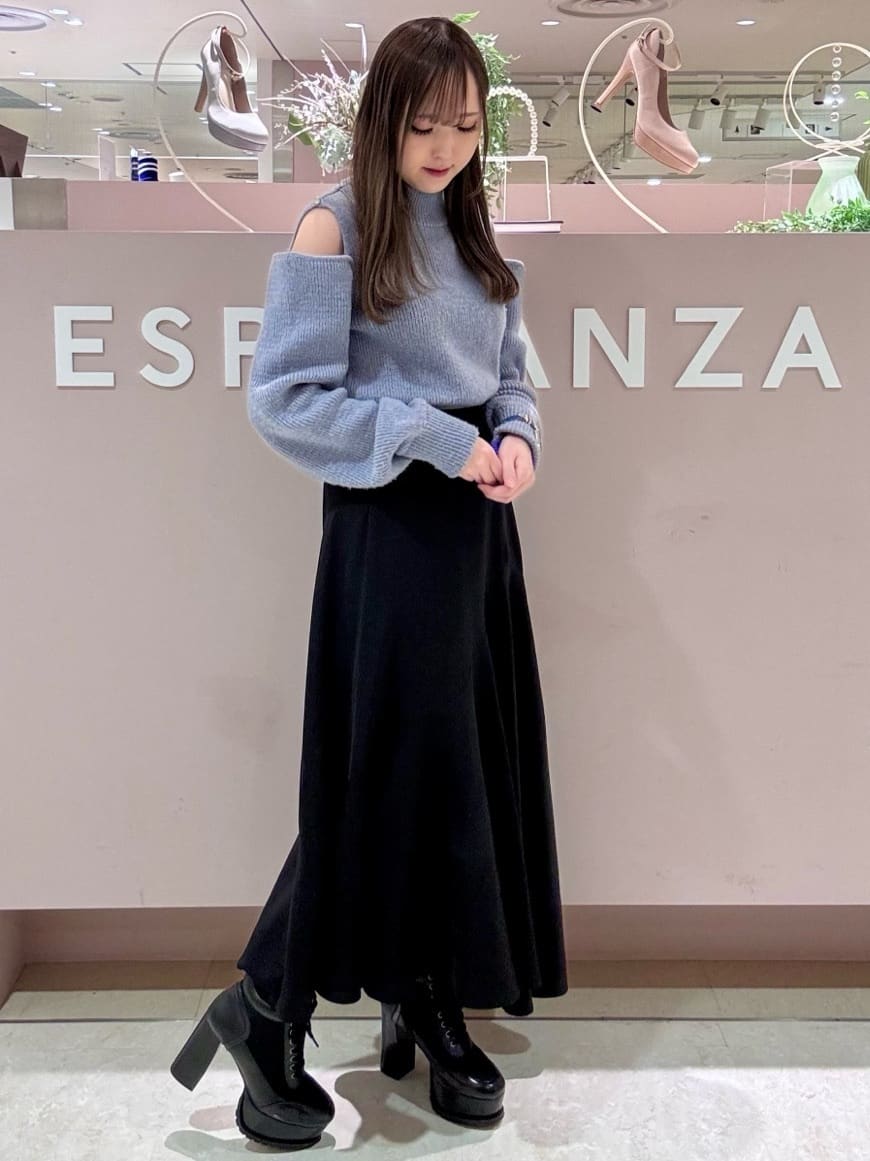 kaさんの「ESPERANZA｜【ラク盛り／ショートブーツ】リピーター続出／脚長美脚　厚底メッシュスポーティーショートブーツ」を使ったコーディネート