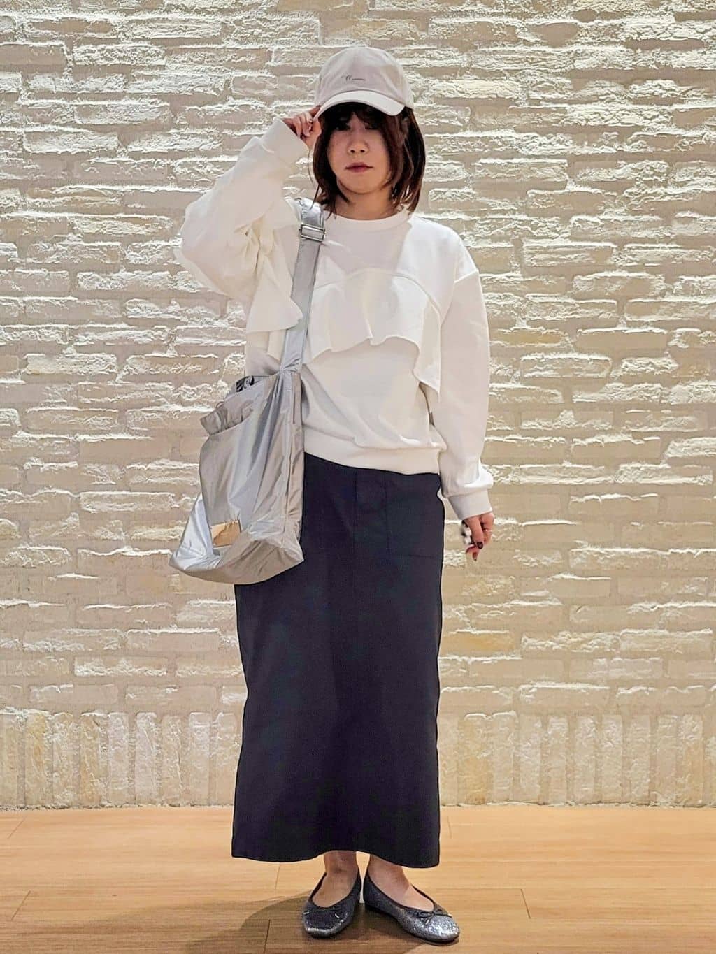 なつみさんの「OPAQUE.CLIP｜◆ロゴ刺繍キャップ」を使ったコーディネート