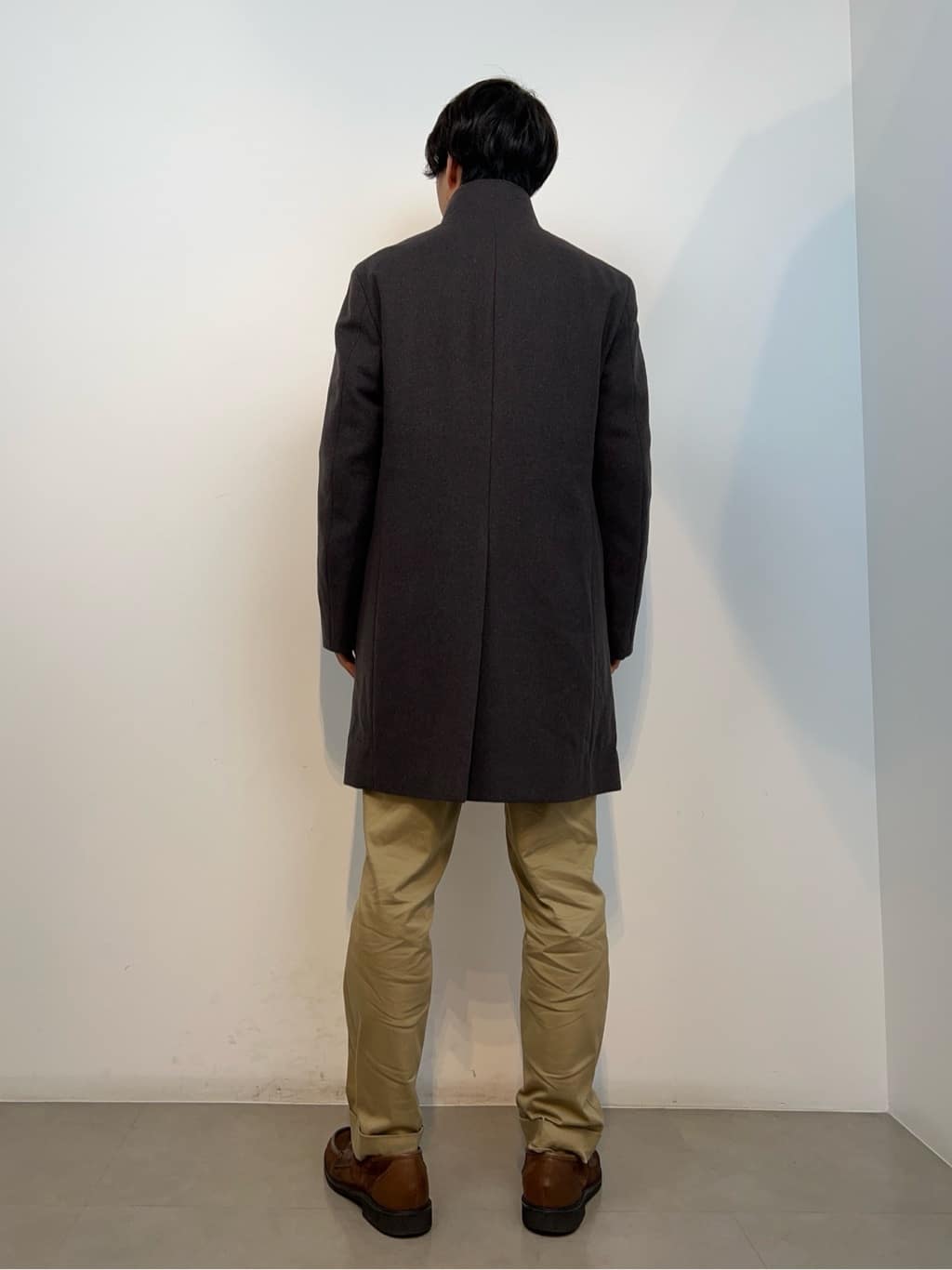 SHOSEIさんの「TAKEO KIKUCHI｜【ウールカシミヤブレンド】ビーバー調 スタンドカラー コート」を使ったコーディネート