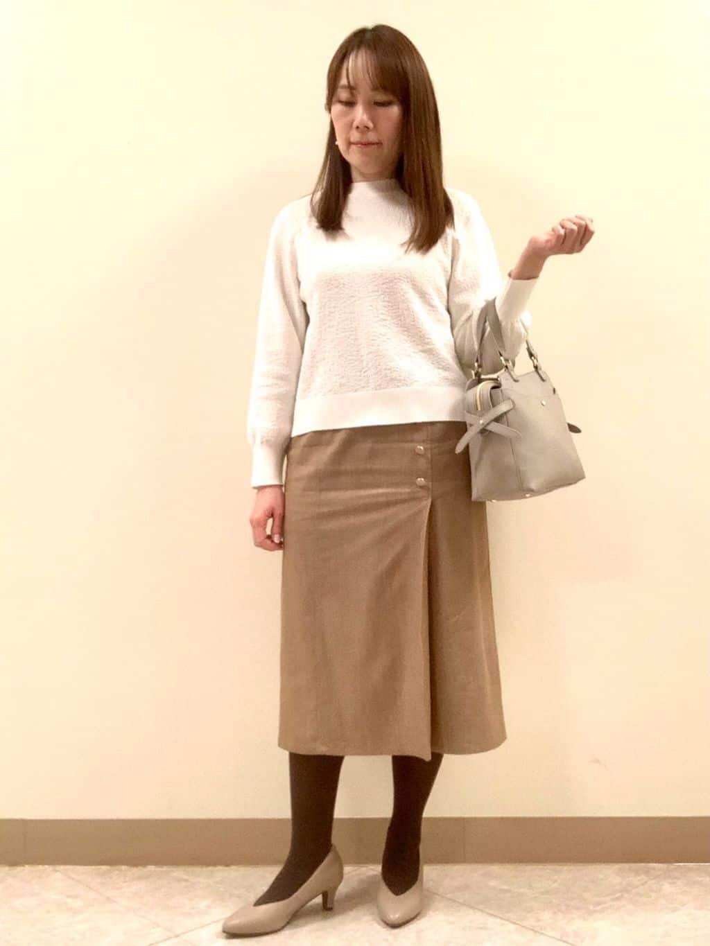 shimoさんの「Reflect｜◆プチハイネックジャカードニット」を使ったコーディネート