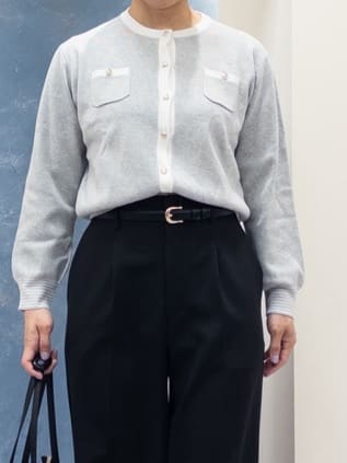 シュウコさんの「grove｜メタルバックルベルト」を使ったコーディネート