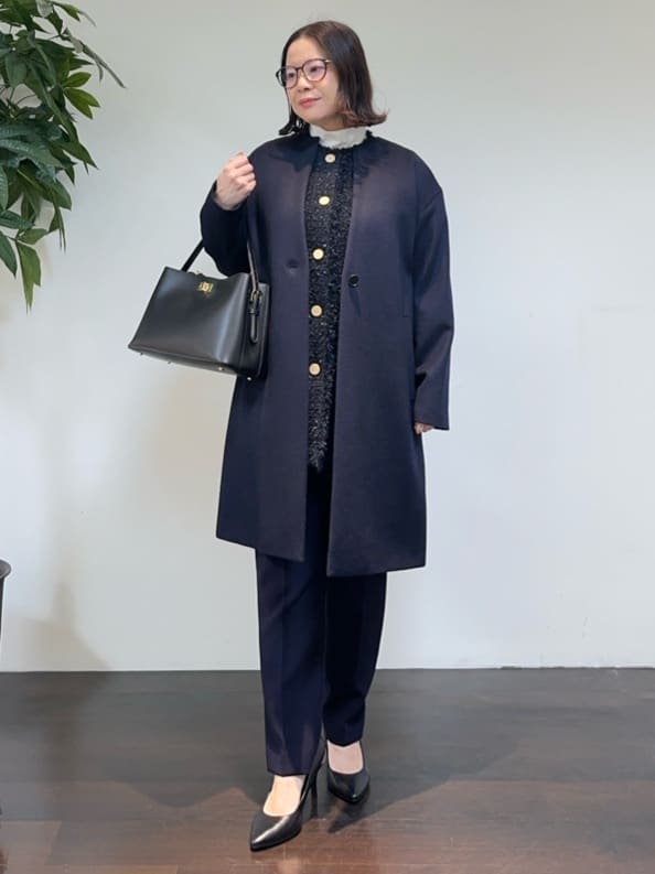 Asamiさんの「UNTITLED｜◆【通勤スーツ】タックテーパードパンツ」を使ったコーディネート