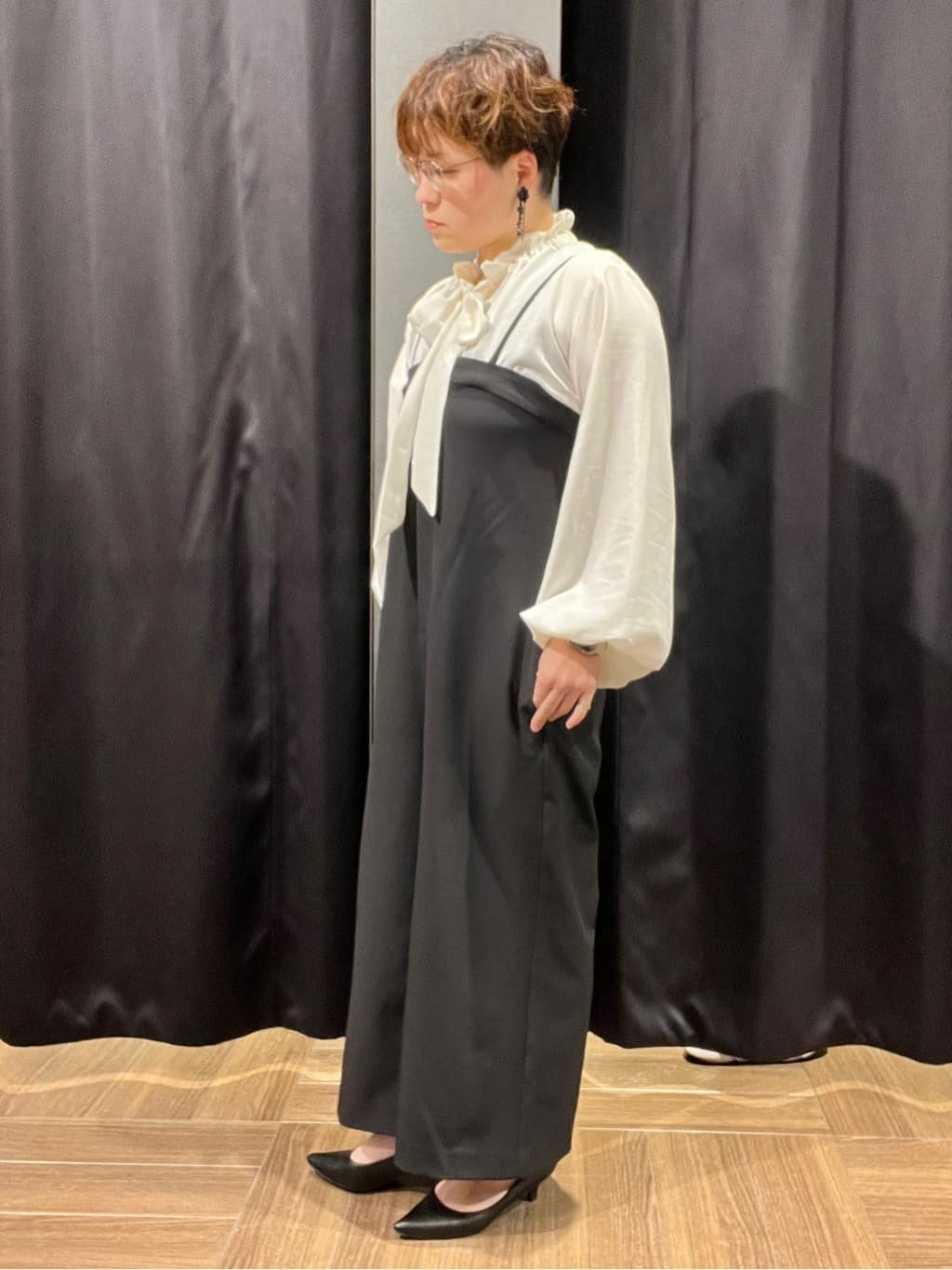 OKMKさんの「THE SHOP TK｜◆【汚れ防止／シワになりにくい／セレモニー／通勤】ダブルクロスノーカラージャケット／洗える／サスティ」を使ったコーディネート