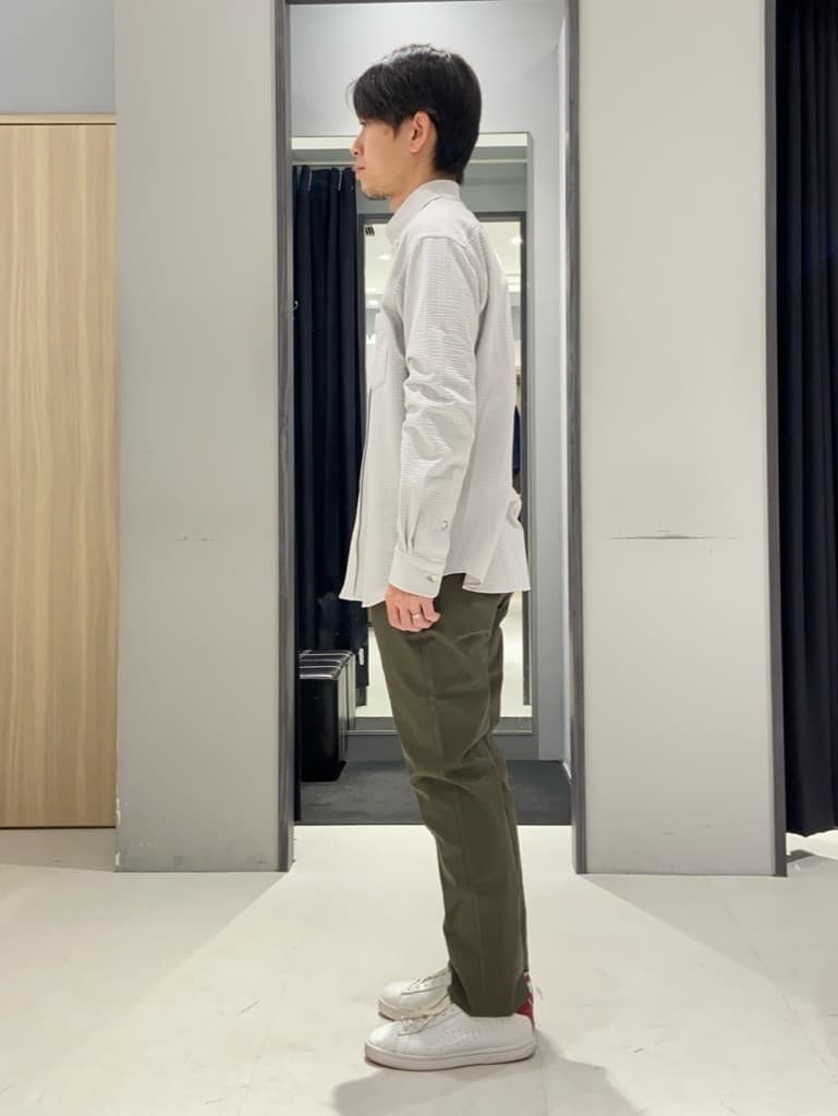 わいずみさんの「TAKEO KIKUCHI｜【抗菌防臭/シーズンレス】シアサッカー ジャージシャツ」を使ったコーディネート