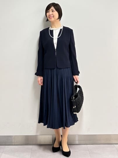 みなこさんの「UNTITLED｜【追加6/日本製】2連フェイクパールネックレス」を使ったコーディネート