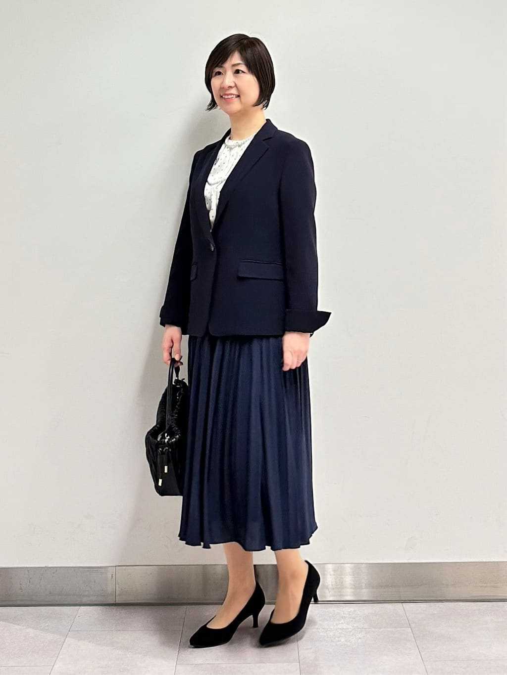 みなこさんの「UNTITLED｜◆【入卒/セレモニー/通勤】ラメツイード ノーカラージャケット」を使ったコーディネート