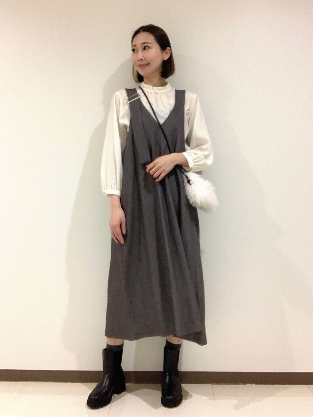 Yukaさんの「Dessin｜◆【入卒/セレモニー/洗える】フリルネックブラウス」を使ったコーディネート