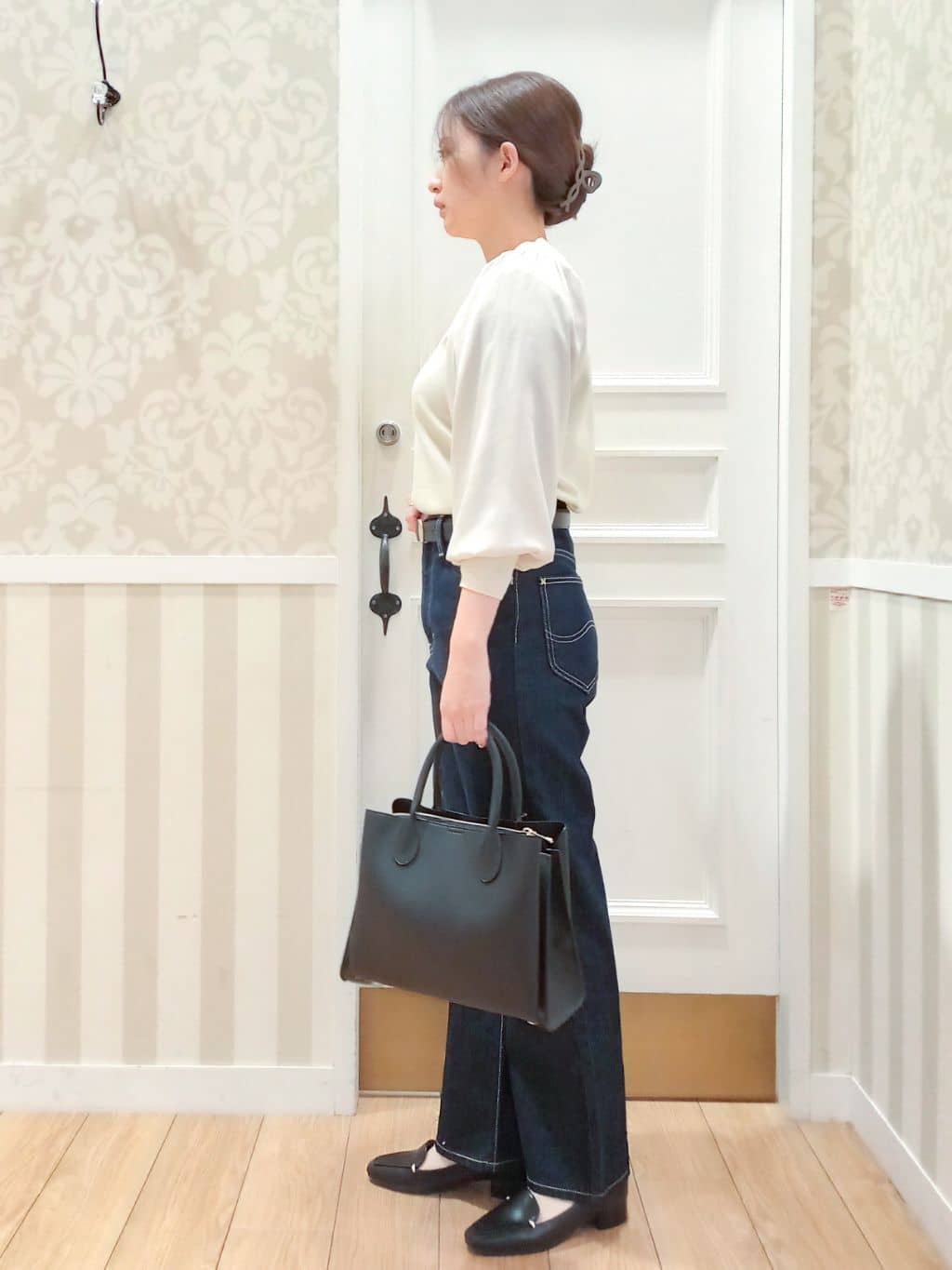 Nakaさんの「grove｜【Lee&times;grove別注】STRAIGHT DENIM PANTS」を使ったコーディネート