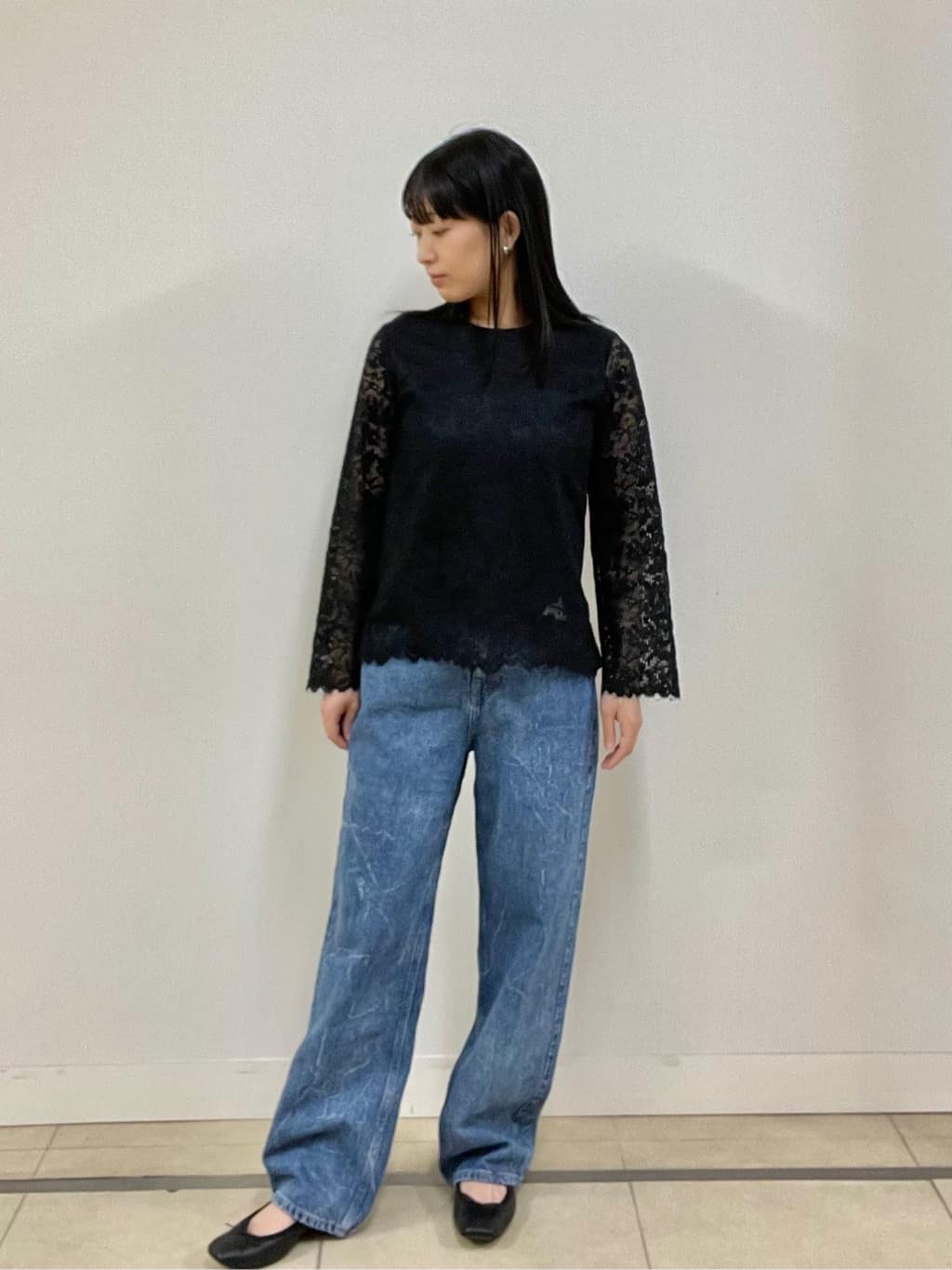 arisaさんの「DRESSTERIOR｜◆ソフトレザーバレエシューズ」を使ったコーディネート