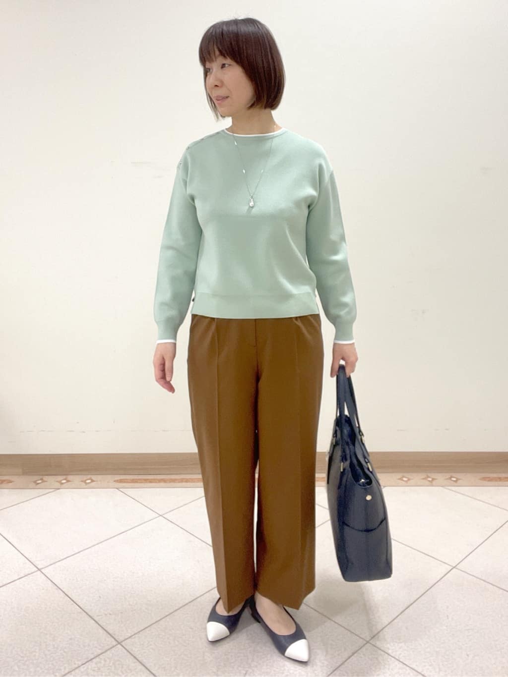 hanaさんの「Reflect｜◆【WEB限定カラーあり／セットアップ可】ダブルジャカードニット」を使ったコーディネート