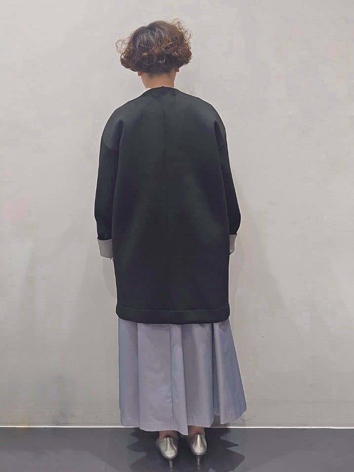 ゆきをさんの「OPAQUE.CLIP｜◆ノーカラーZIPミドルコート【洗濯機洗い可／抗ピル】」を使ったコーディネート