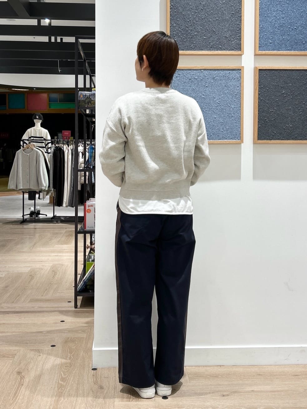 rairaiさんの「Dessin｜◆【洗える】ロゴ刺繍ジャカードニット（XS～L）」を使ったコーディネート