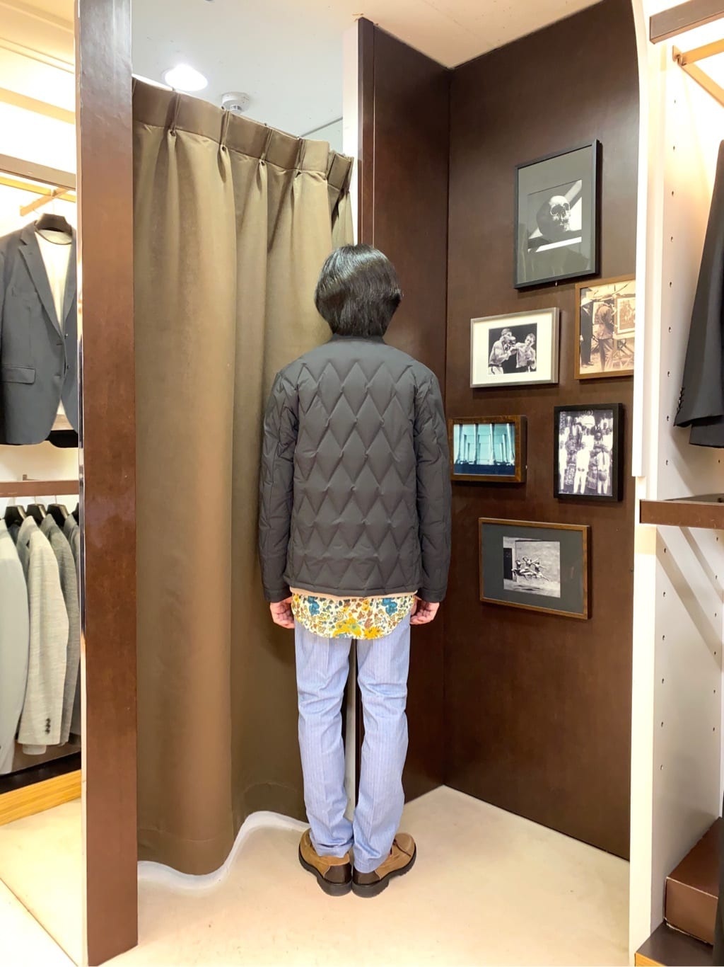 コバヤシさんの「TAKEO KIKUCHI｜【Made in JAPAN】播州織 ヘリンボン ストレート パンツ」を使ったコーディネート