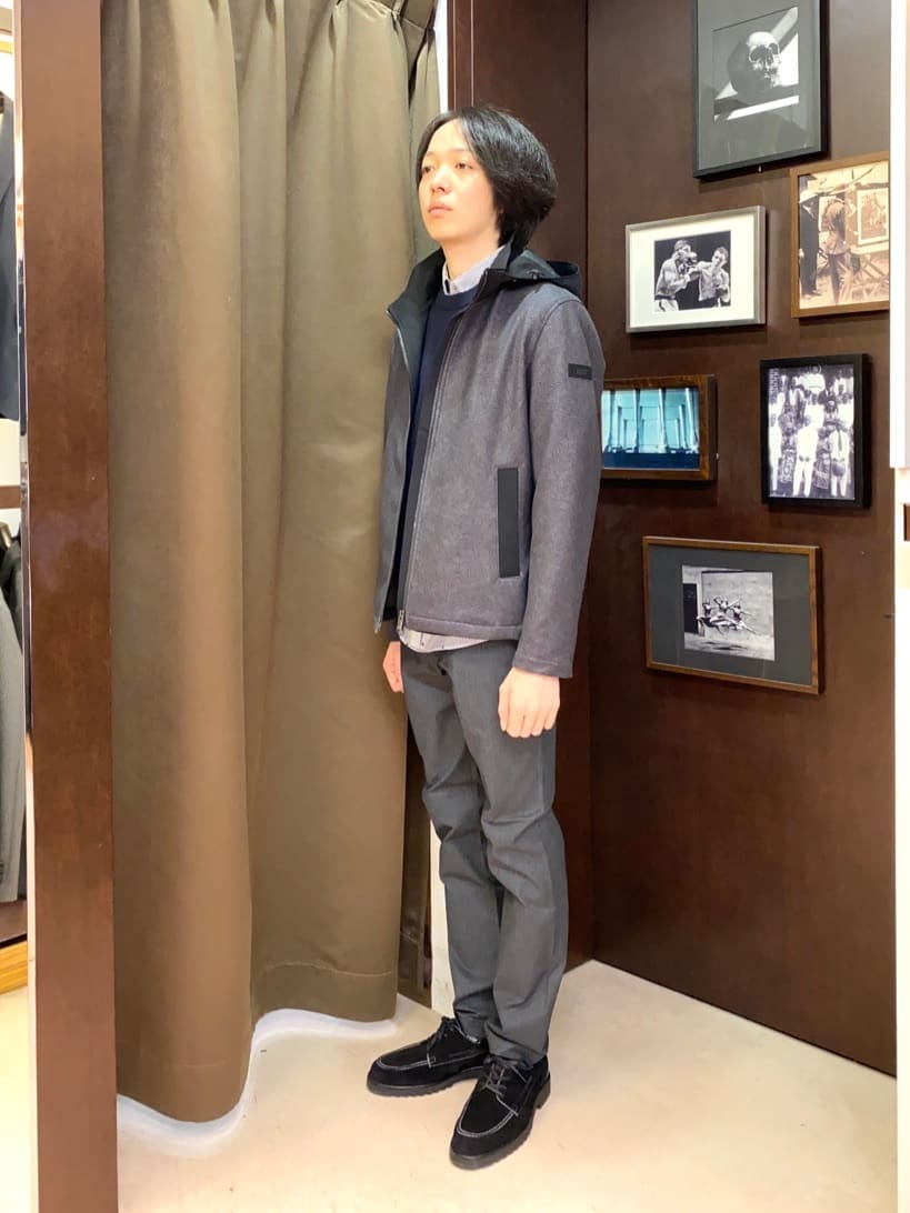 コバヤシさんの「TAKEO KIKUCHI｜【Made in JAPAN】播州織 ヘリンボン ストレート パンツ」を使ったコーディネート
