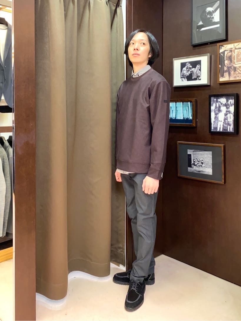 コバヤシさんの「TAKEO KIKUCHI｜【Made in JAPAN】播州織 ヘリンボン ストレート パンツ」を使ったコーディネート