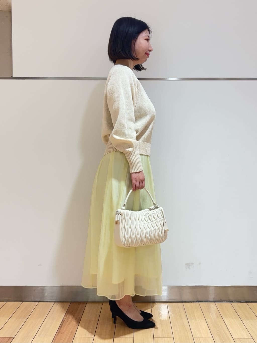 MIKIKOさんの「UNTITLED｜◆【後ろウエストゴム/洗える】シアーローンロングスカート」を使ったコーディネート