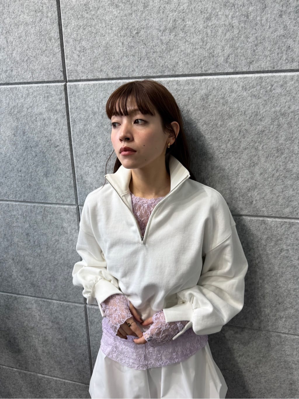 miyu maesakaさんの「CODE A｜puff zip sweat」を使ったコーディネート