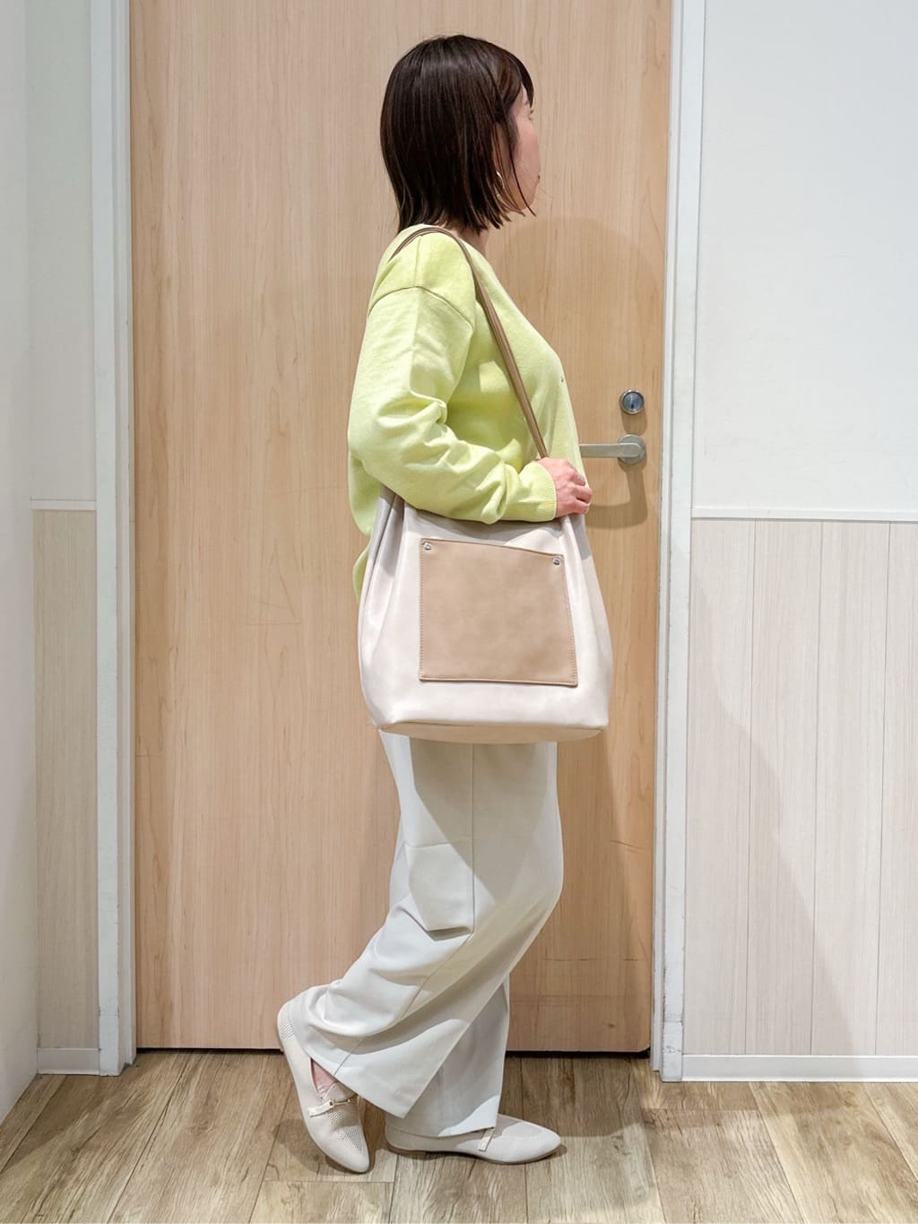 mimoさんの「SHOO･LA･RUE｜◆【洗える】ニットポインテッドローファー」を使ったコーディネート