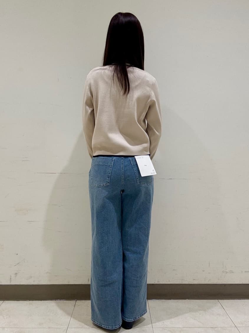 ななさんの「OPAQUE.CLIP｜◆《美人百花掲載》配色ラインカーディガン／アンサンブル対応【洗濯機洗い可】」を使ったコーディネート