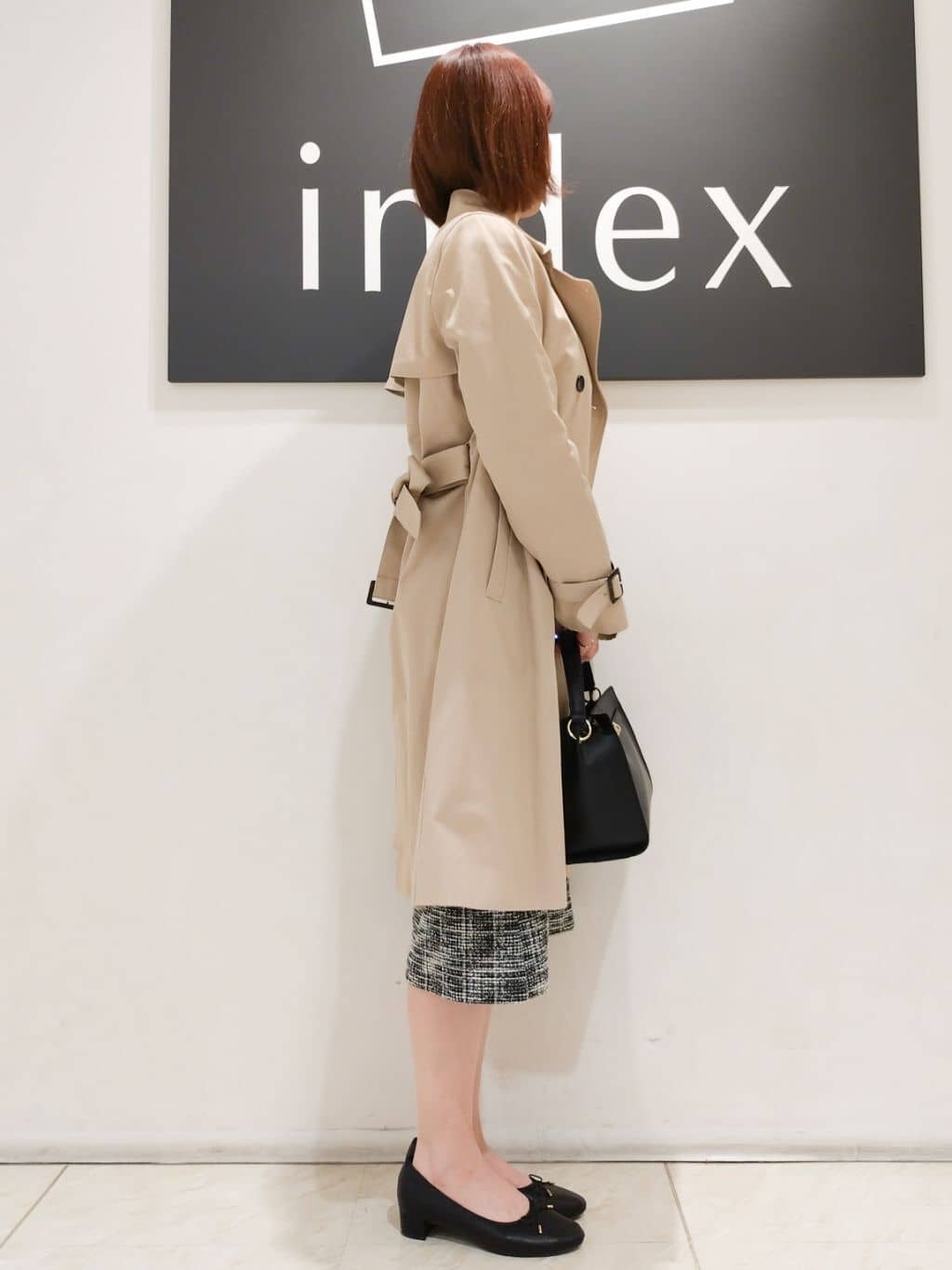 n.さんの「index｜◆《XS-3Lsize》通勤・セレモニー対応／トレンチコート【洗濯機洗い可／撥水／親水性防汚】」を使ったコーディネート