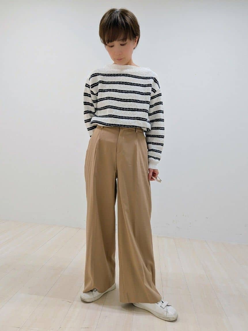 nishiさんの「Reflect｜◆ボートネックボーダーニット」を使ったコーディネート