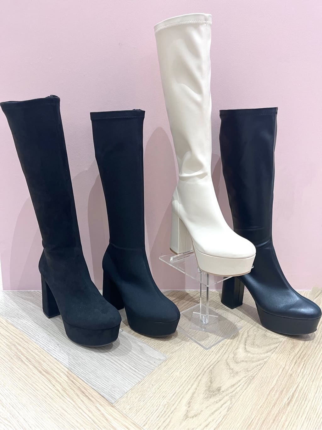 RISAさんの「ESPERANZA｜【ラク盛り/約12cm】ラク盛り厚底ロングブーツ」を使ったコーディネート