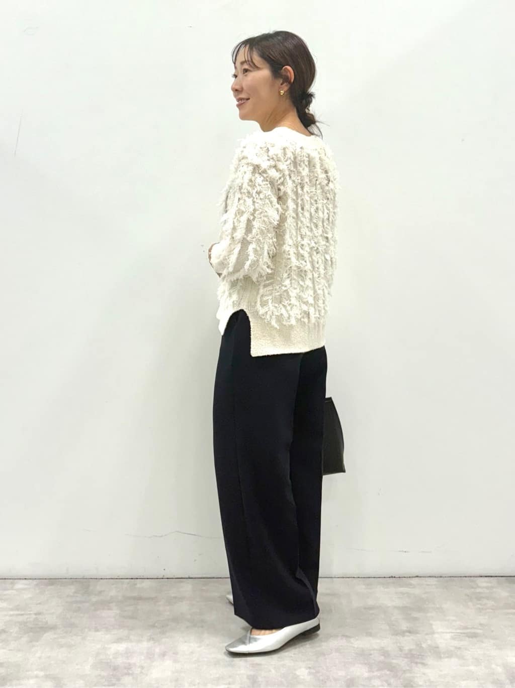 YUさんの「INDIVI｜◆【洗える】フリンジ ジャカードニット」を使ったコーディネート
