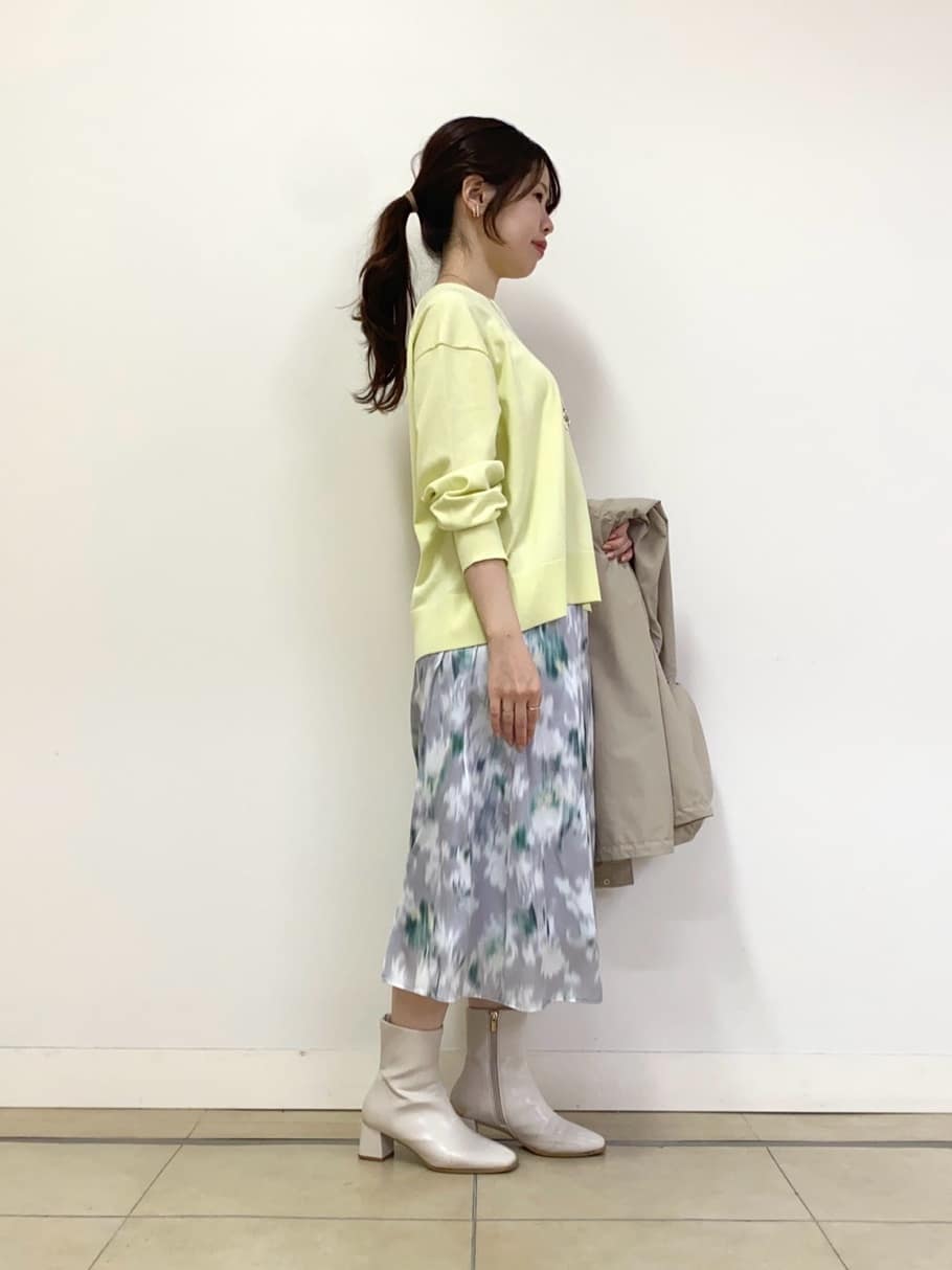 asamiさんの「UNTITLED｜◆【洗える/オンオフ使える】袖リブスリットストレッチニット」を使ったコーディネート