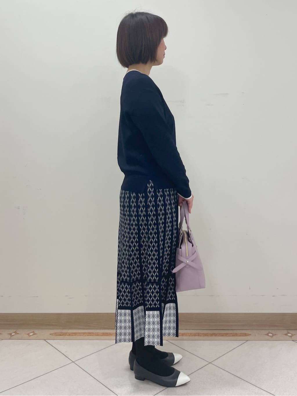 hanaさんの「Reflect｜◆【WEB限定カラーあり／セットアップ可】ダブルジャカードニット」を使ったコーディネート
