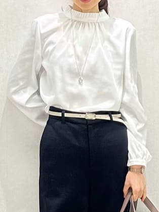 Miwaさんの「UNTITLED｜【追加6/日本製】2連フェイクパールネックレス」を使ったコーディネート