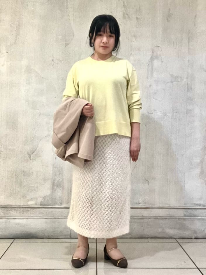 Mizukiさんの「UNTITLED｜◆【洗える/オンオフ使える】袖リブスリットストレッチニット」を使ったコーディネート