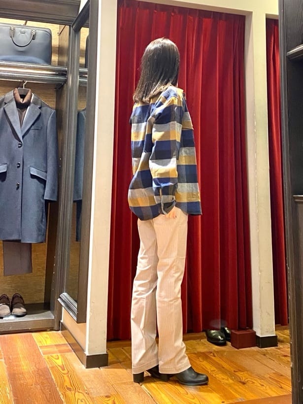 かわぴーさんの「TAKEO KIKUCHI｜【Made in JAPAN】播州織 ヘリンボン ストレート パンツ」を使ったコーディネート