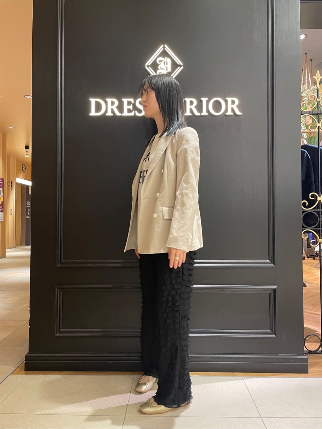 Karinさんの「DRESSTERIOR｜◆ソフトレザーバレエシューズ」を使ったコーディネート
