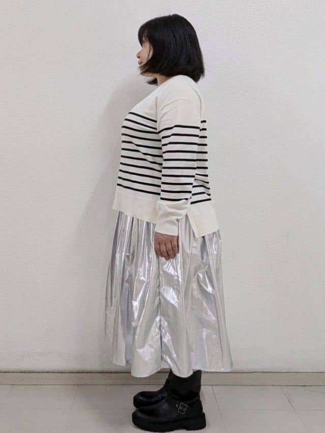ぽんさんの「OPAQUE.CLIP｜◆【大草直子さんコラボ】タック＆ギャザースカート」を使ったコーディネート