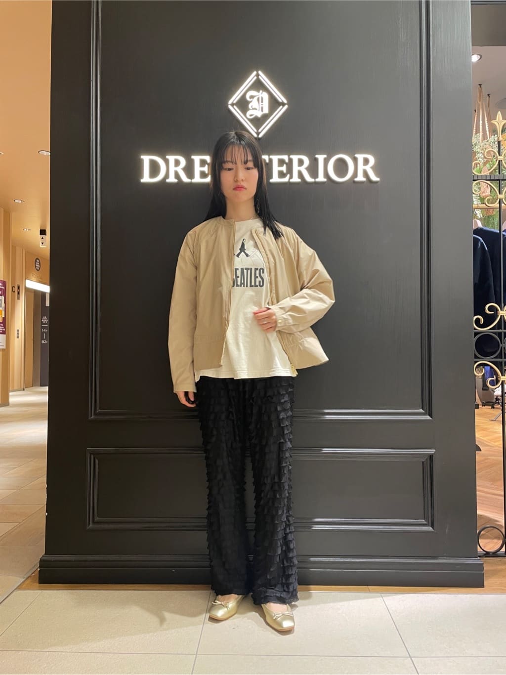 Karinさんの「DRESSTERIOR｜◆ソフトレザーバレエシューズ」を使ったコーディネート