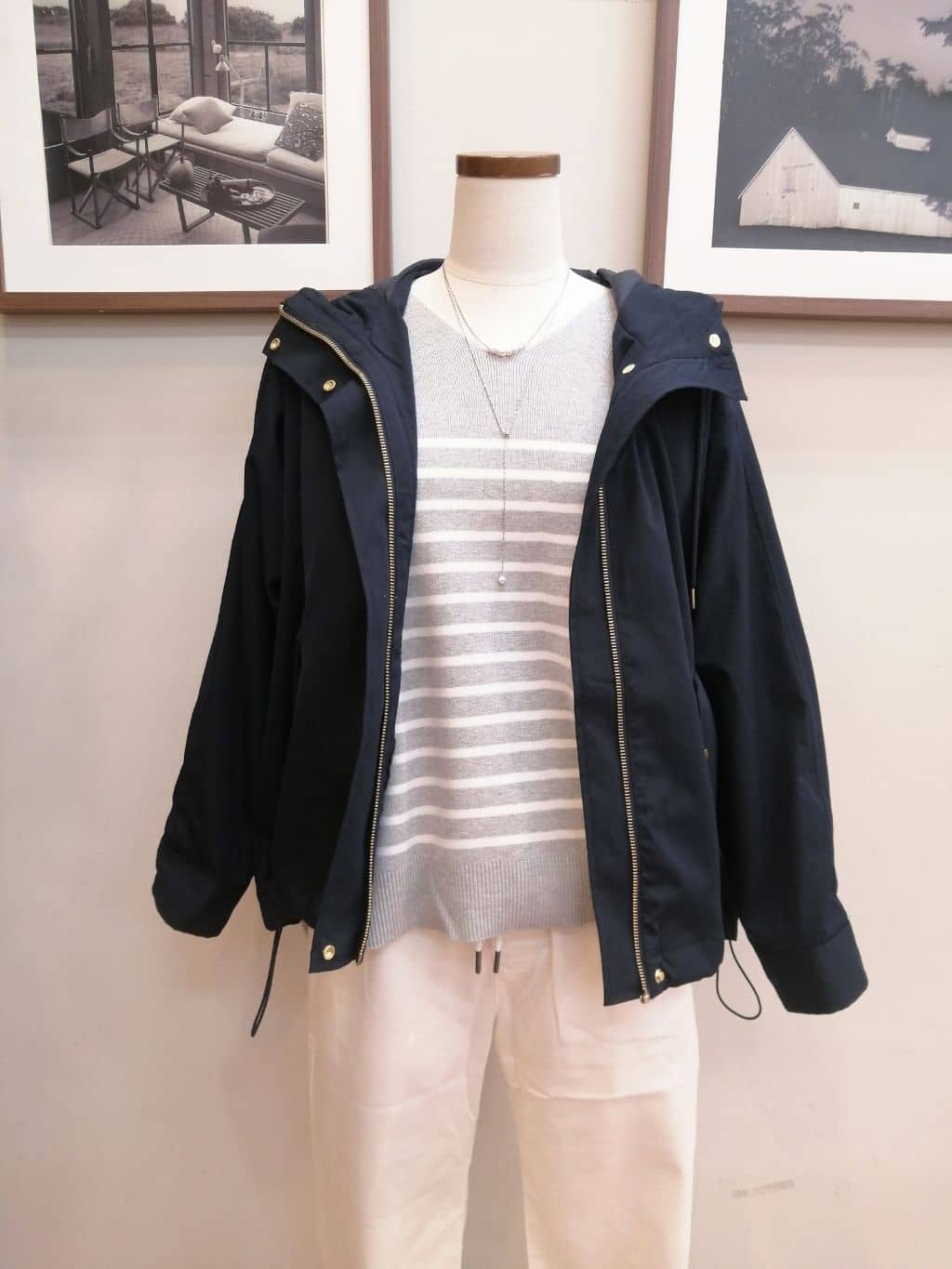 maiさんの「SHOO･LA･RUE｜◆【洗える/SS-3L/美脚シルエット】アクティブ派のデニム イージーテーパードパンツ」を使ったコーディネート