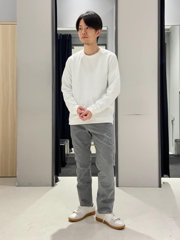 わいずみさんの「TAKEO KIKUCHI｜【全7サイズ&times;8色展開！】トップマルチヘリンボン パンツ」を使ったコーディネート