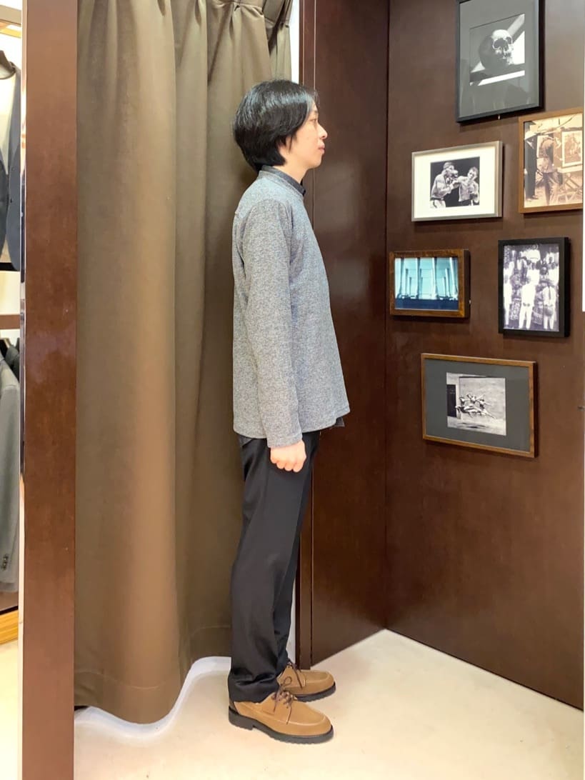 コバヤシさんの「TAKEO KIKUCHI｜【ONOFF対応】TRダブルニット ストレッチパンツ」を使ったコーディネート