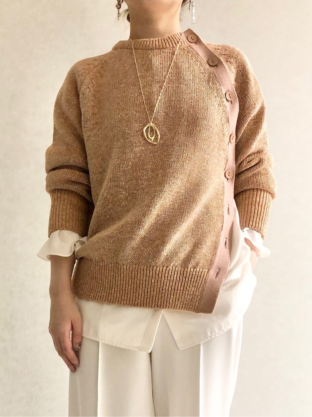 sayuさんの「UNTITLED｜◆【手洗い可/春夏素材】ミックスカラー プルオーバーニット」を使ったコーディネート