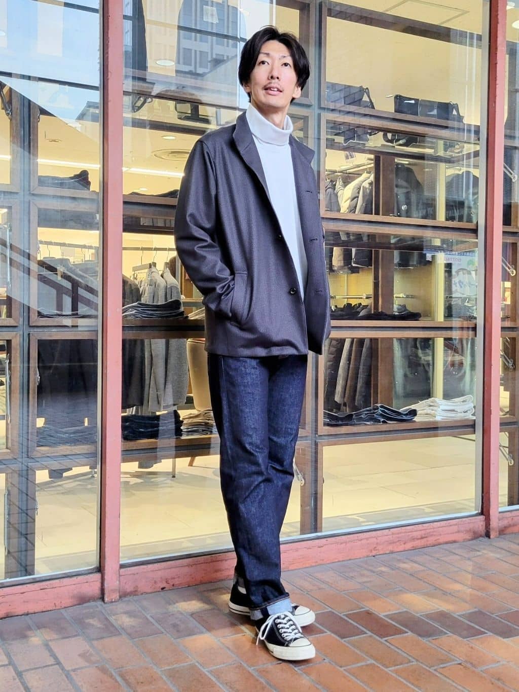 piroyaさんの「TAKEO KIKUCHI｜【DOWN FABRIC】ダウンファブリック スタンドカラーブルゾン」を使ったコーディネート