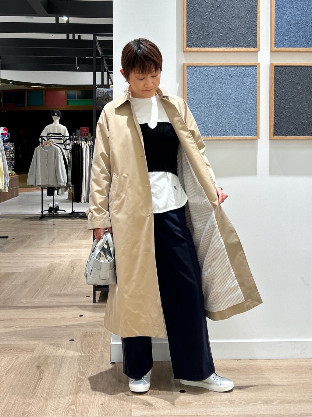 rairaiさんの「Dessin｜◆【洗える】ステンカラーコート（S～L）」を使ったコーディネート