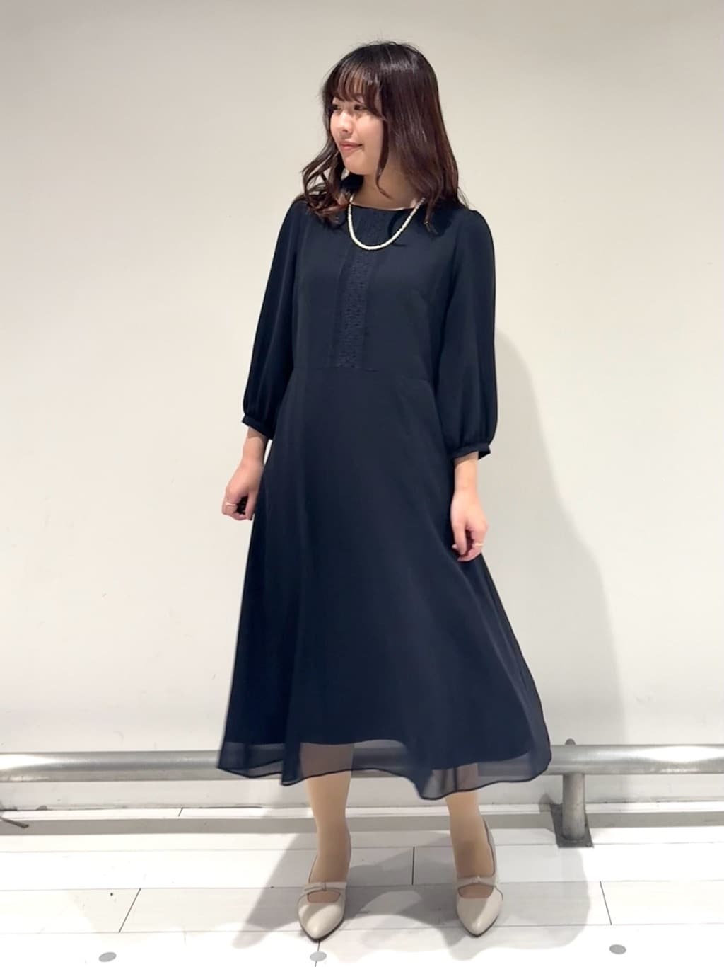 Azusaさんの「Reflect｜◆【フォーマル/洗える】フロントレースジョーゼットワンピース」を使ったコーディネート