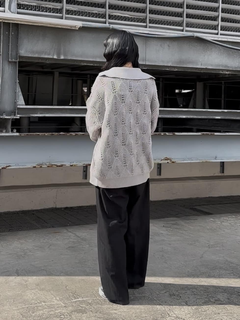 ミヅキさんの「tk.TAKEO KIKUCHI｜◆リーフジャカードニットシャツポロ」を使ったコーディネート
